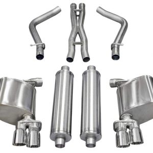 Corsa 11 13 Dodge Charger R T 5 7L V8 Polished Xtreme Cat Back Exhaust 1