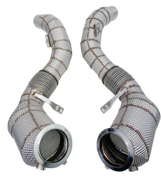 Untd. Performance 200 Cell High Flow Cat W/ Heat Shield Downpipe - BMW M850I G14 G15 G16 X5M X5 G05 G30 M550I N63R