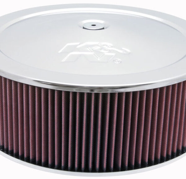 K&N Round Air Filter Assembly 5.25in ID / 5in Height / 5.125in Neck Flange / 1 1/4in Drop Base