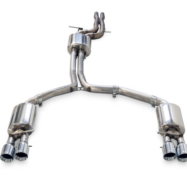 AWE Tuning Audi C7 A7 3.0T Touring Edition Exhaust - Quad Outlet Chrome Silver Tips