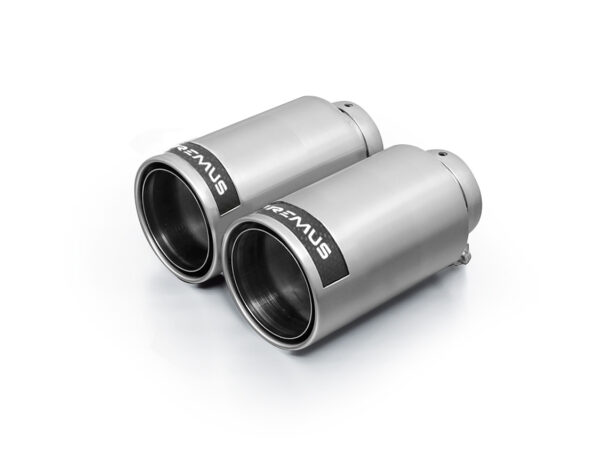 Remus Stainless Steel 98mm Polished w/Carbon Insert Tail Pipe Set (Pair)