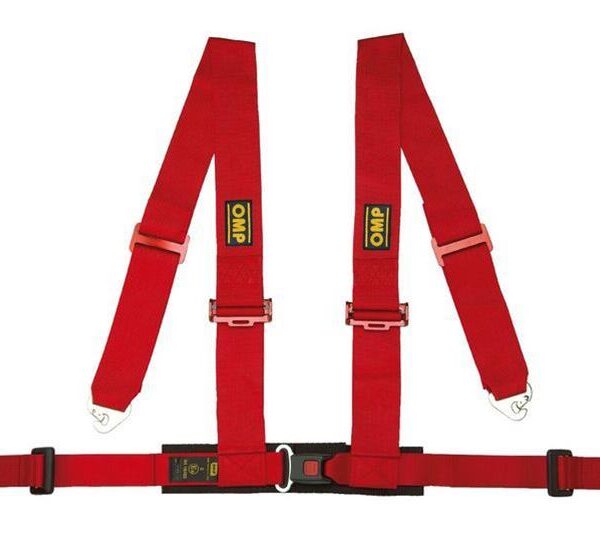 OMP 4 Point Harness - Red