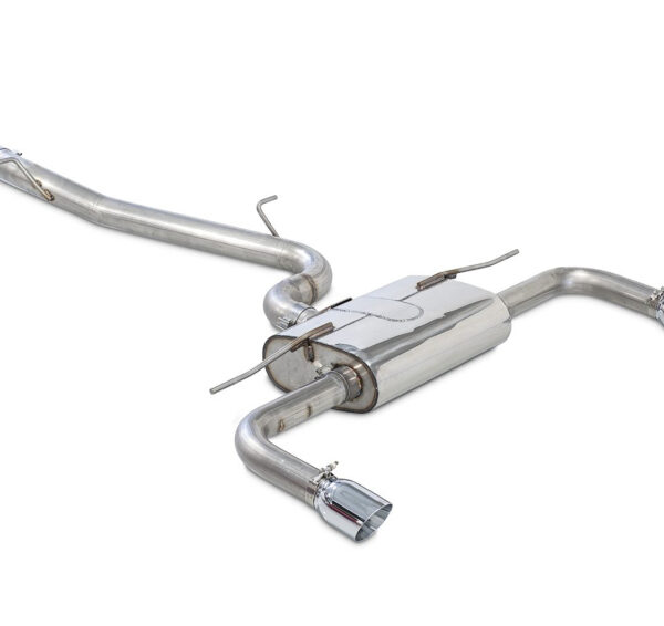 AWE Tuning Audi 8V A3 Touring Edition Exhaust - Dual Outlet Chrome Silver 90 mm Tips