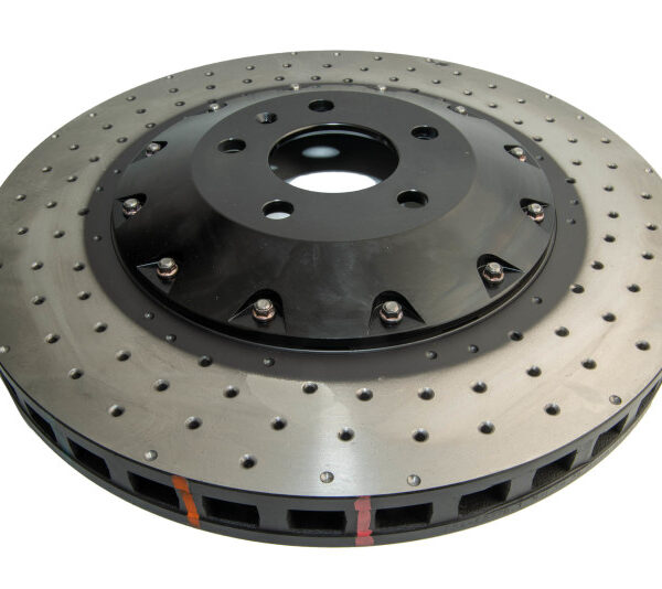 DBA 07-11 Audi S6 Front 5000 Series Cross Drilled Rotor w/Black Hat