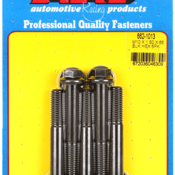 ARP M10 x 1.50 x 65 Hex Black Oxide Bolts (5/pkg)