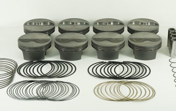 Mahle MS Piston Set Chevy SB 400ci 4.125in Bore 3.5/3.75 Stroke 6.125/6 Rod .927Pin -9cc 12.7/13.5CR