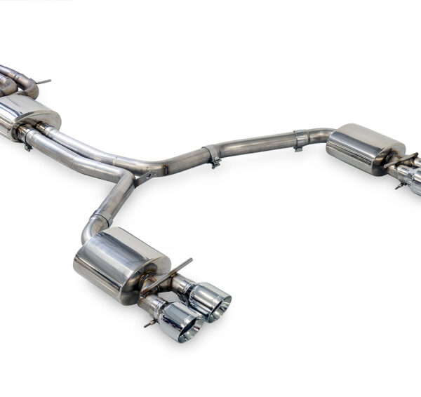 AWE Tuning Audi C7.5 A6 3.0T Touring Edition Exhaust - Quad Outlet Chrome Silver Tips