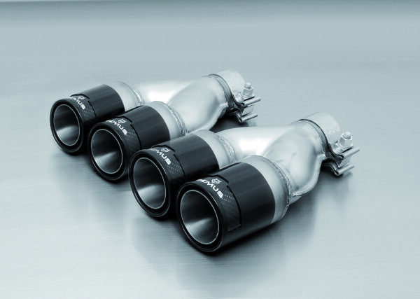 Remus 2006 Peugeot 207 1.4L/1.6L 84mm Black Chrome Straight w/Carbon Insert Tail Pipe Set