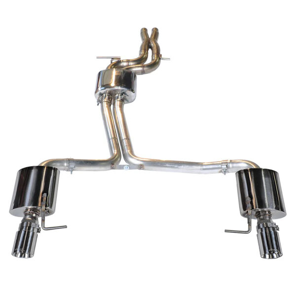 AWE Tuning Audi C7 A6 3.0T Touring Edition Exhaust - Dual Outlet Chrome Silver Tips