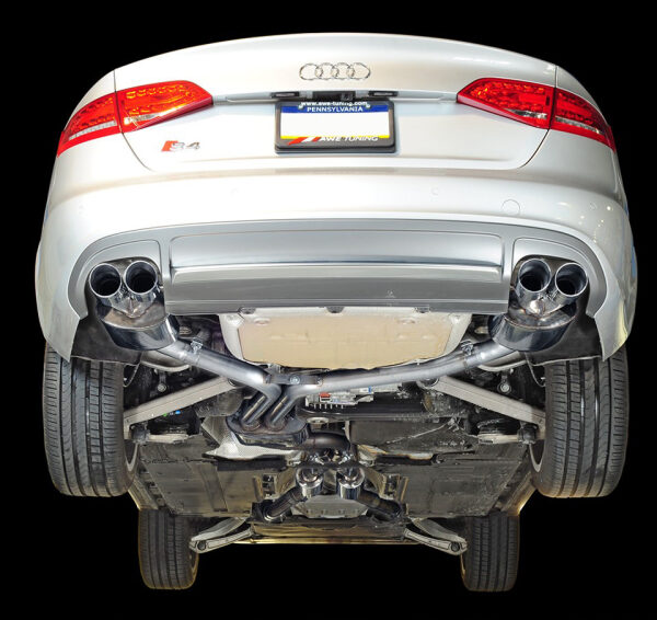 AWE Tuning Audi B8.5 S4 3.0T Touring Edition Exhaust System - Chrome Silver Tips (102mm)