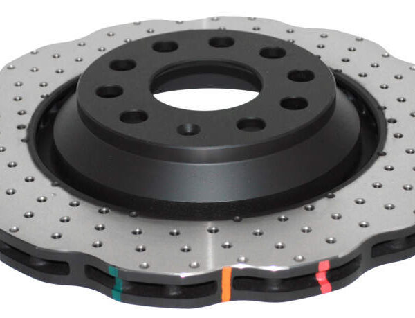 DBA 14-21 Volkswagen GTI (w/Perf Pkg 310mm Rear Disc) Rear 4000 Series Drilled Wavy Rotor