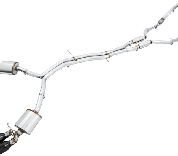 AWE Tuning Audi B9 S4 SwitchPath Exhaust - Non-Resonated (Black 102mm Tips)