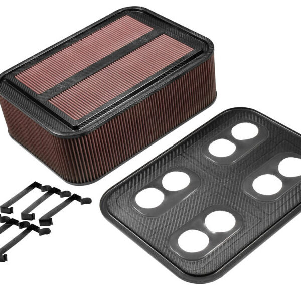 K&N Custom Racing Assembly Carbon Fiber Air Box w/ Base - Large