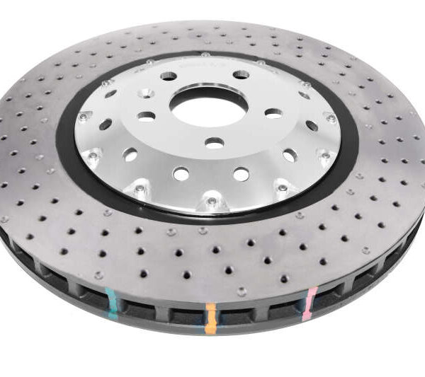 DBA 06-17 Audi RS3 8V Sedan 5000 Fully Assembled 2-Pc Clear Anodized Hat T3 Drilled/Dimpled Rotor