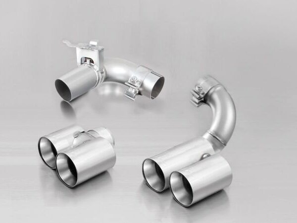 Remus 2012 BMW 3 Series F30 LCI Sedan / F31 LCI Touring Chrome 76mm Straight Cut Tail Pipe Set