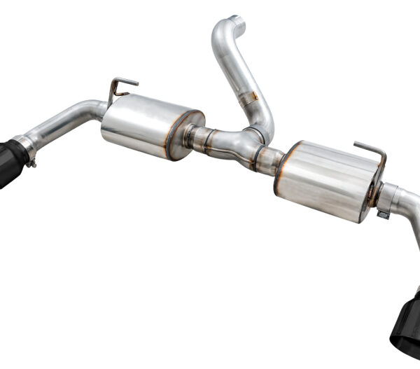 AWE Tuning 2018+ Jeep Wrangler JL/JLU Tread Edition Axle-Back Dual Exhaust - Diamond Black Tips