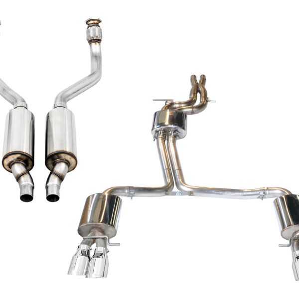 AWE Tuning Audi B8 / B8.5 S5 Cabrio Touring Edition Exhaust - Non-Resonated - Chrome Silver Tips