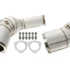Untd. Performance 200 Cell High-Flow Cat Downpipe W/Shield 4.0T - Audi C8 RS6/RS7