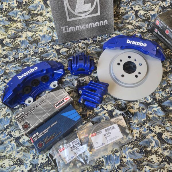 OEM+ Bolt-On Brembo Porsche 6-Pot 17Z Full Front & Rear Brake Kit Upgrade - VW Golf/Jetta Mk5/Mk6 - Passat B6 / Audi A3 8P - TT Mk2