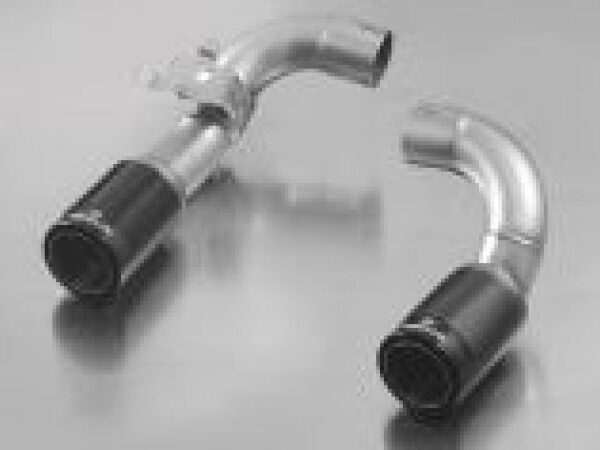 Remus 2012 BMW 3 Series F30/F31 84mm Dual Black Chrome Straight w/Carbon Insert Tail Pipe Set