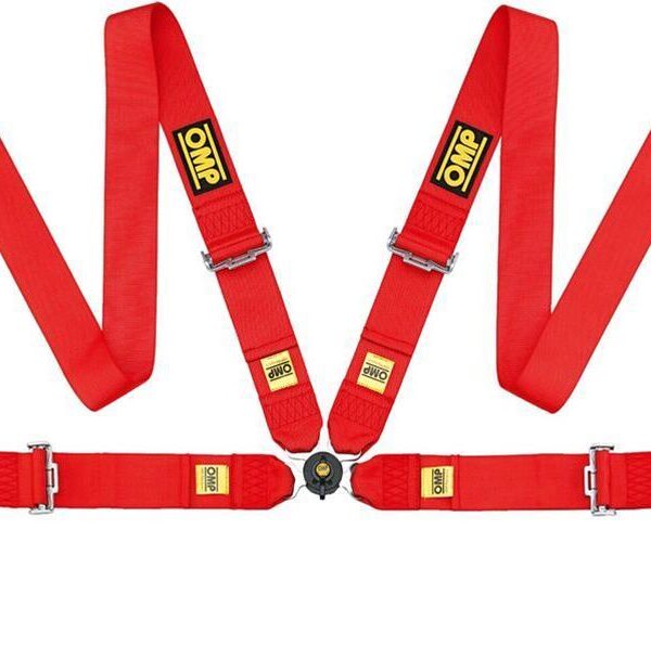 OMP Safety Harness First 3In 4 Points Red Fia 8854/98
