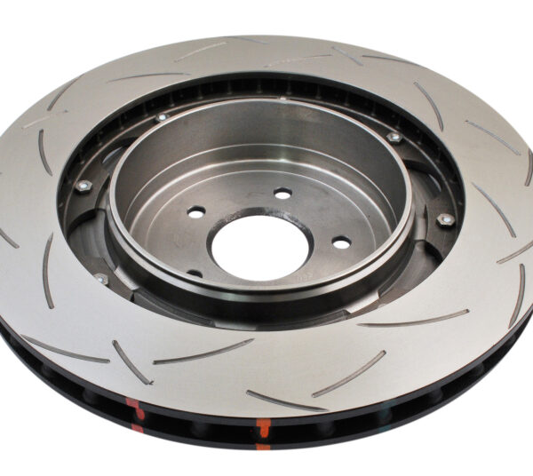 DBA 09+ Nissan GTR R-35 Rear Slotted 5000 Series 2 Piece Rotor Assembled w/ Black Hat