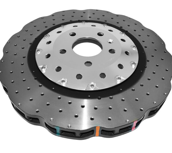 DBA 14-18 Audi RS7 (w/Iron Rotors) Front 5000 Series Cross Drilled Rotor w/Silver Hat