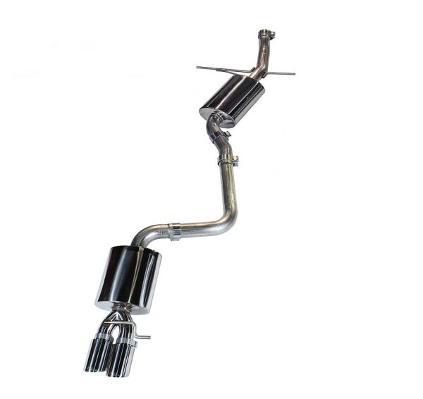 AWE Tuning Audi B8 A5 2.0T Touring Edition Single Outlet Exhaust - Polished Silver Tips