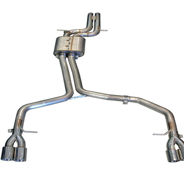 AWE Tuning Audi B8 / B8.5 S4 3.0T Track Edition Exhaust - Chrome Silver Tips (90mm)