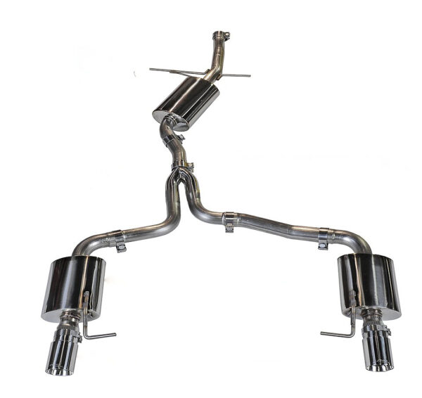 AWE Tuning Audi B8 A5 2.0T Touring Edition Exhaust - Dual Outlet Polished Silver Tips