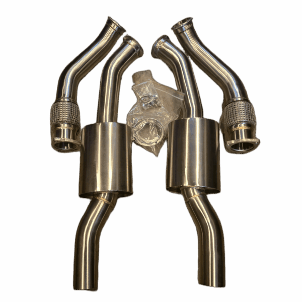 Untd. Performance Resonated Lower Downpipe W/ V-Bands Audi 3.0T Supercharged - S4 S5 SQ5 B8 B8.5 - A6 A7 C7 C7.5