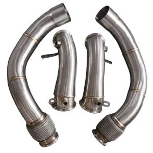 Untd. Performance Catless Downpipe - BMW M5 M8 F90/F91/F92/F93 2017-2021 S63 Style 2 - SS 304
