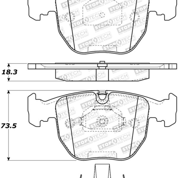 StopTech Sport Brake Pads w/Shims and Hardware - Front