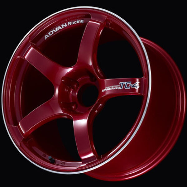 Advan TC4 16x7.0 +42 4-100 Racing Candy Red & Ring Wheel