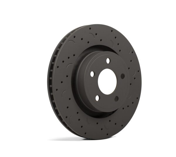 Hawk Talon 16-17 Audi Q5/A5 Talon Cross Drilled and Slotted Front Rotors