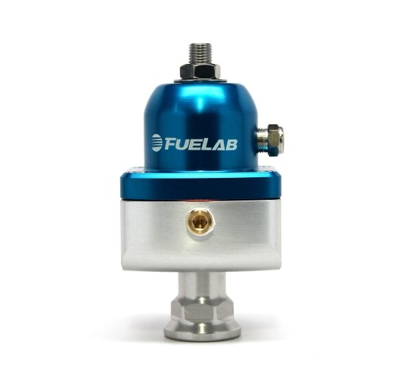 Fuelab 555 High Pressure Adjustable FPR Blocking 25-65 PSI (1) -8AN In (2) -8AN Out - Blue