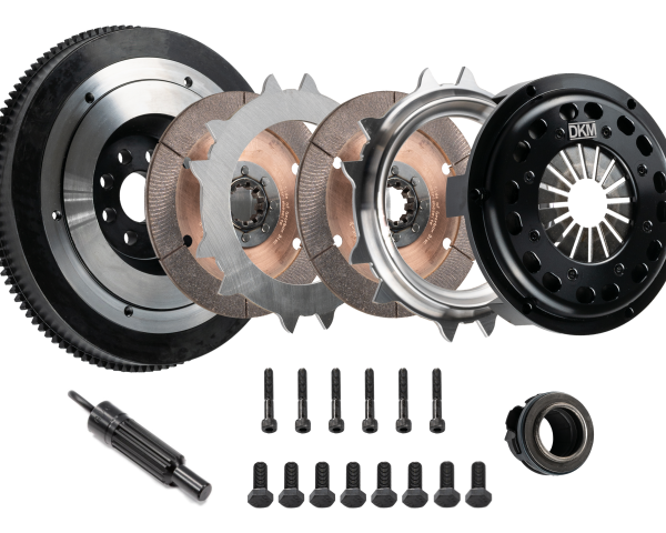 DKM Clutch 01-06 Mini Cooper/S R53 184mm Ceramic Twin Disc MR Clutch w/Flywheel (750 ft/lbs Torque)