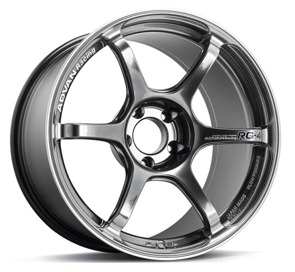 Advan RG-4 18x9.5 +35 5-114.3 Racing Hyper Black & Ring Wheel