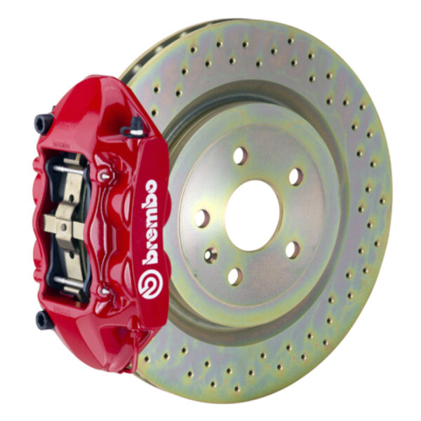 Brembo 08-13 C30 Front GT BBK 4 Piston Cast 336 x28 1pc Rotor Drilled-Red