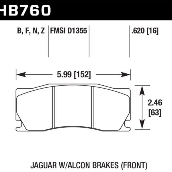 Hawk 08-12 Jaguar XKR HPS Front Brake Pads