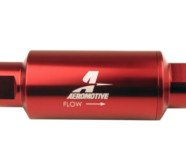 Aeromotive In-Line Filter - (AN-10) 10 Micron Microglass Element Red Anodize Finish