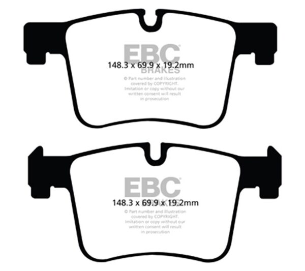EBC 11+ BMW X3 2.0 Turbo (F25) Greenstuff Front Brake Pads