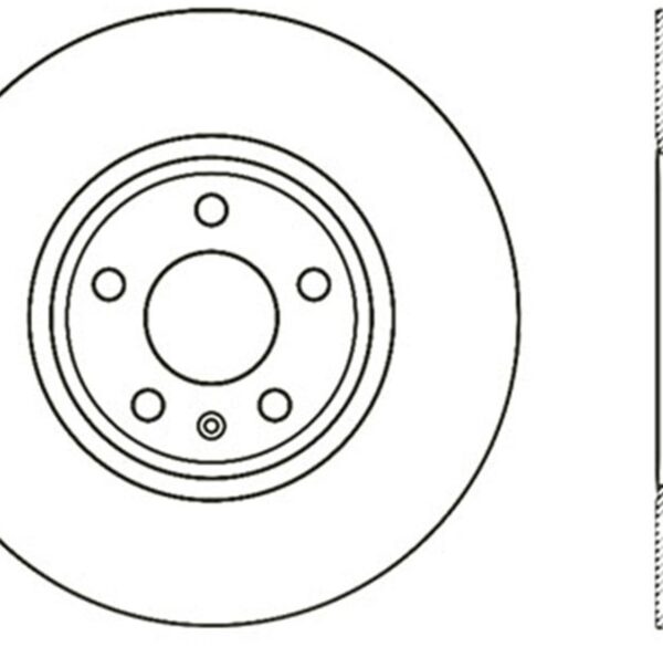 StopTech 08-11 Audi A5 Quattro w/TRW/Girling Brakes Cryo Sport Slotted & Drilled Front Right Rotor