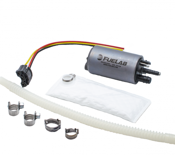 Fuelab 496 In-Tank Brushless Fuel Pump w/9mm Barb & 6mm Barb Siphon - 350 LPH
