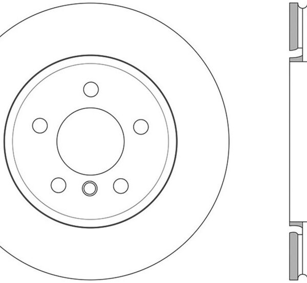 StopTech Sport 14-15 BMW 435i Rear Right Slotted Brake Rotor