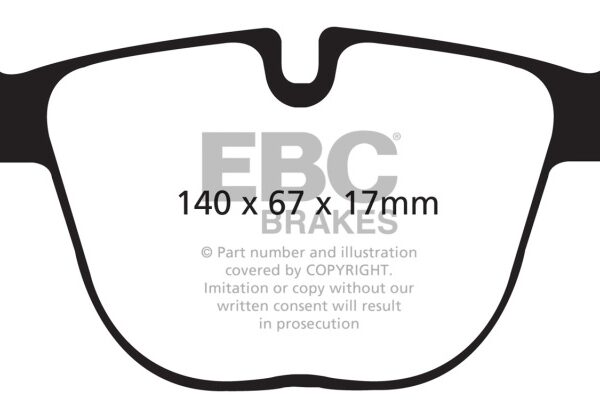 EBC 10+ BMW X5M 4.4 Twin Turbo Redstuff Rear Brake Pads