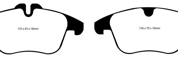 EBC 13-15 Jaguar XF 2.0 Turbo Redstuff Front Brake Pads