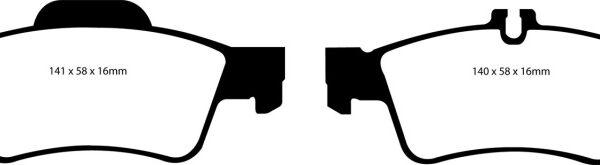 EBC 04-06 Mercedes-Benz CL500 5.0 Redstuff Rear Brake Pads
