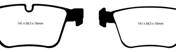 EBC 07-11 Mercedes-Benz CL63 AMG 6.2 Redstuff Rear Brake Pads