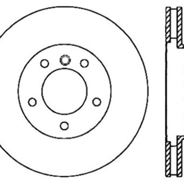StopTech 04-10 BMW 5-Series / 6-Series Sport Slotted & Drilled Front Right Cryo Rotor